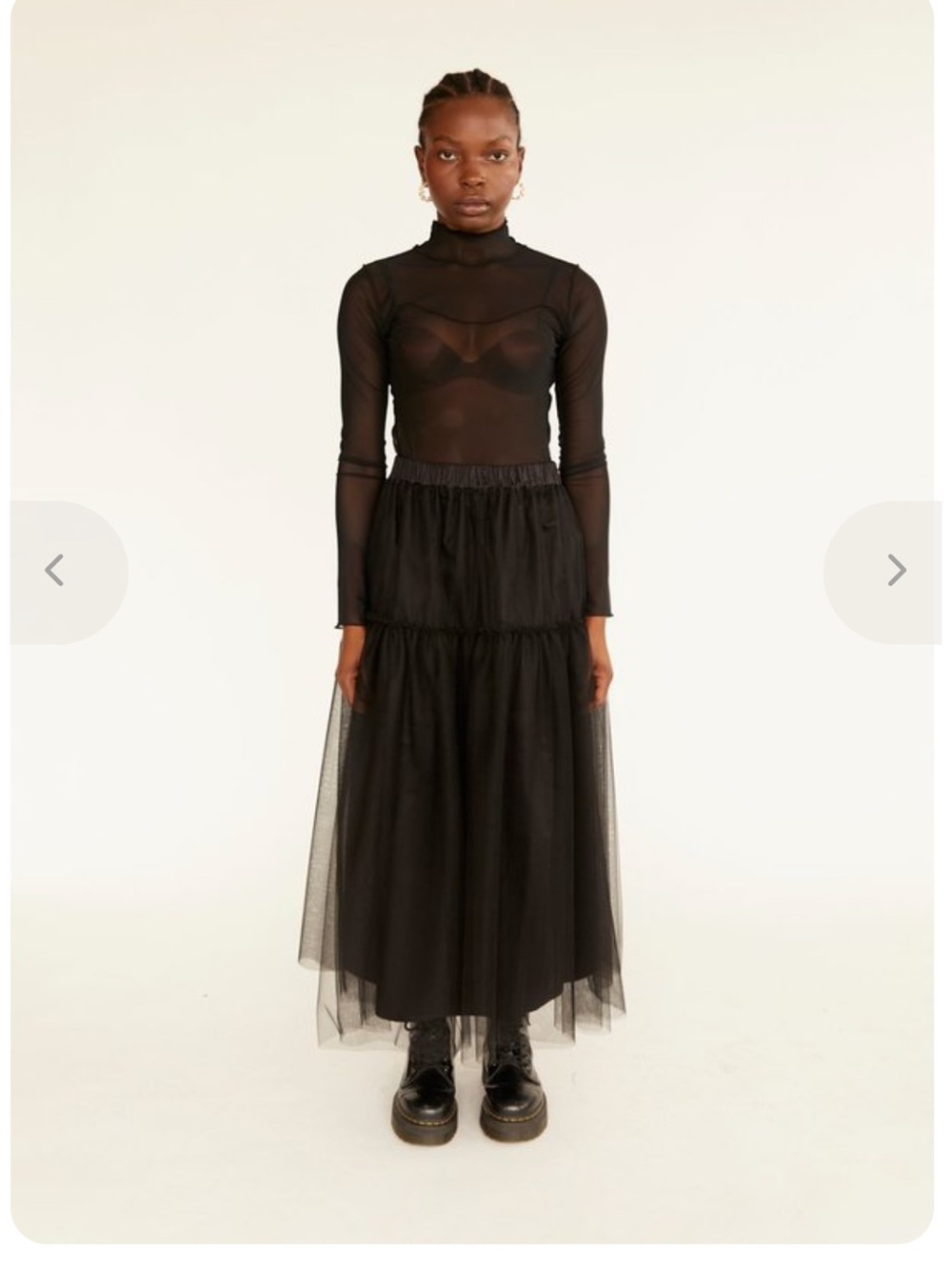 🆕 Eliza Faulkner Black Maxi Tilly Tulle Skirt - Elegant Full-Length Design